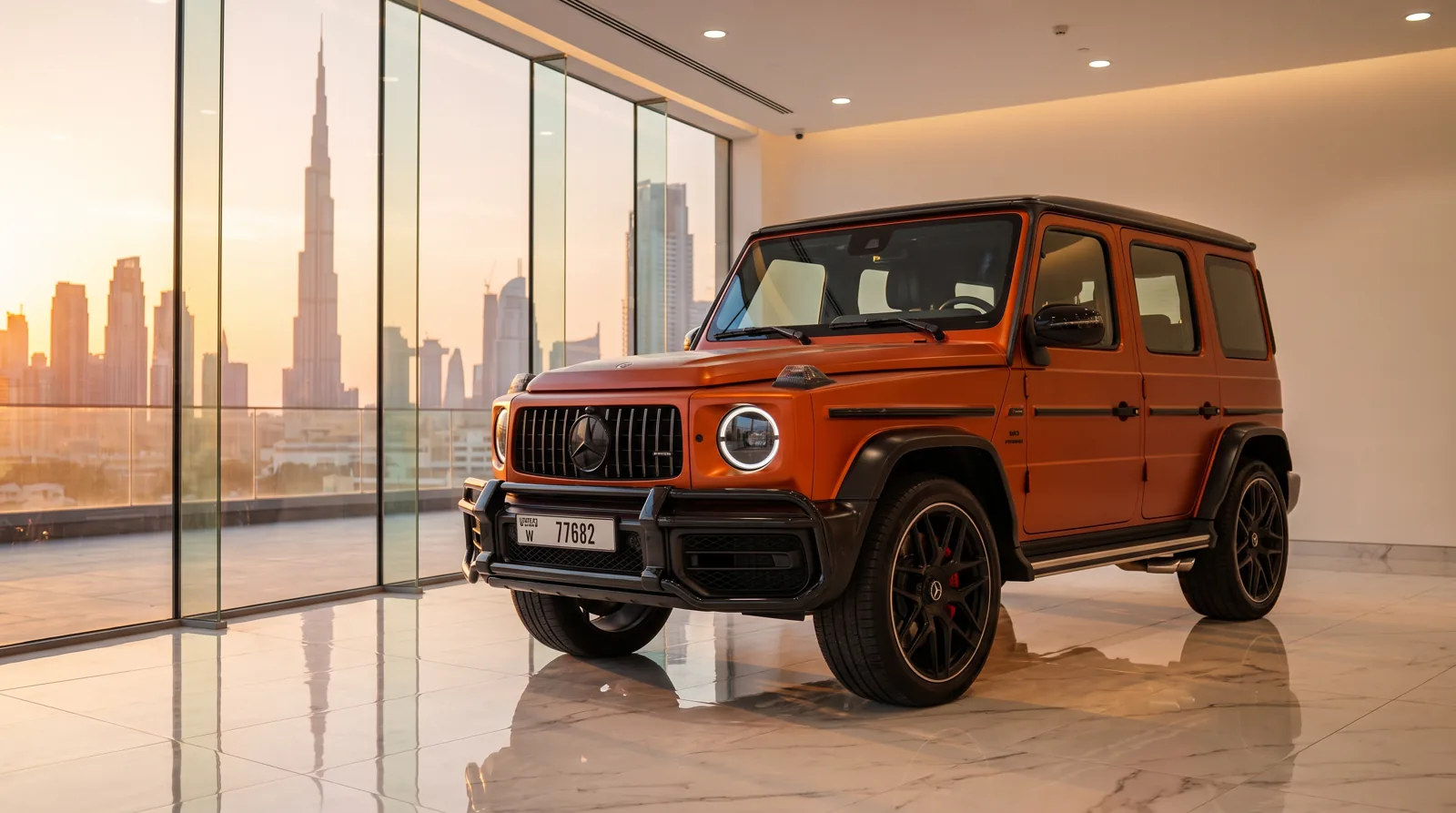 Mercedes-AMG G63 AMG Orange — luxury car rental in Dubai, UAE